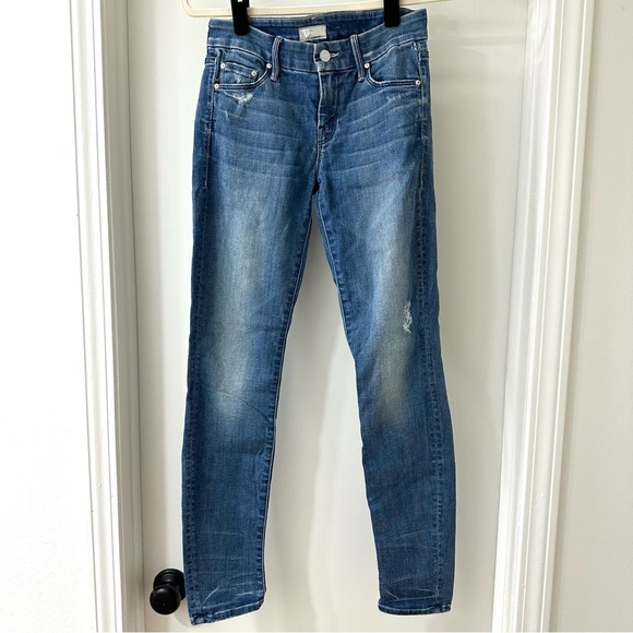 MOTHER Denim The Looker Skinny Jeans in Graffiti Girl, Size 25 - Picture 5 of 15